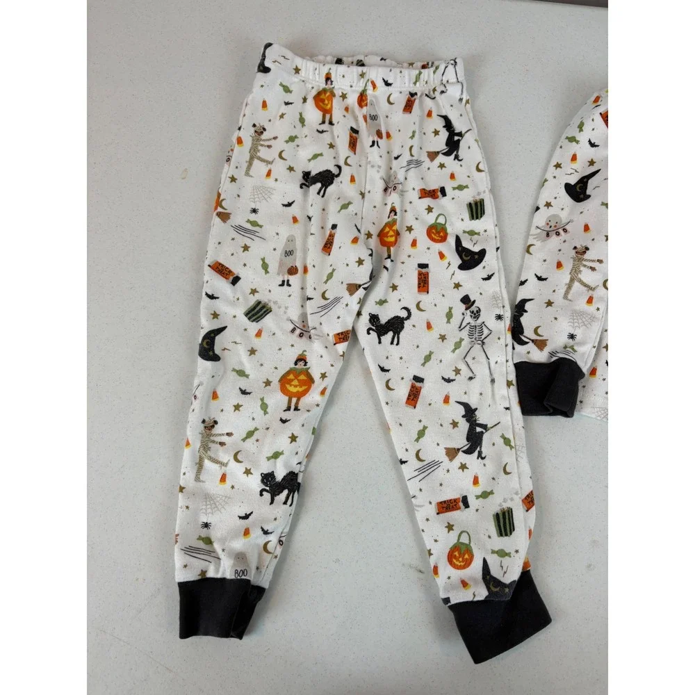Rifle Paper Co Pottery Barn Kids Halloween Pajama Set Cream Black Witches Cats
